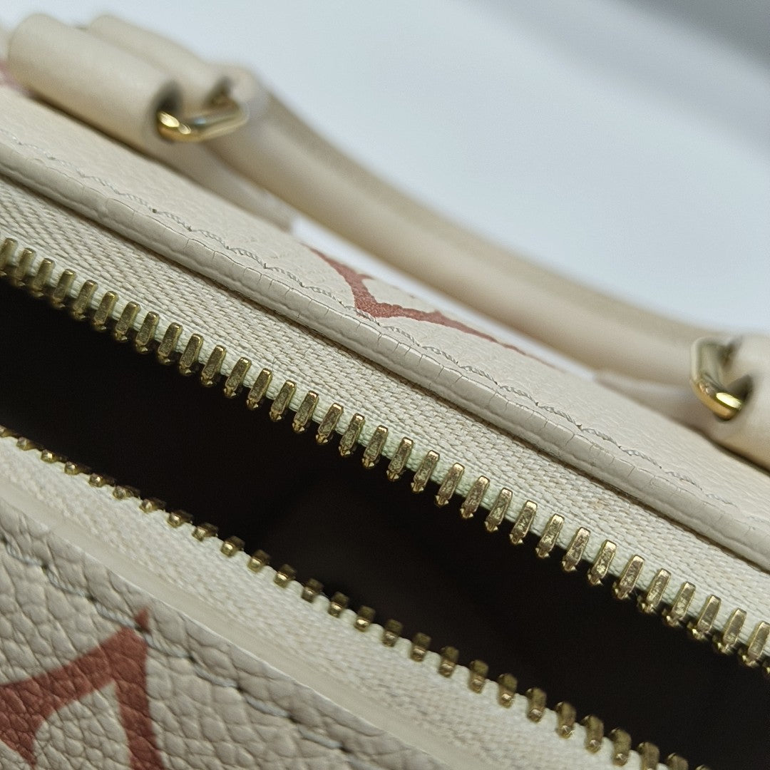 SPEEDY 20 Monogram Calfskin Beige