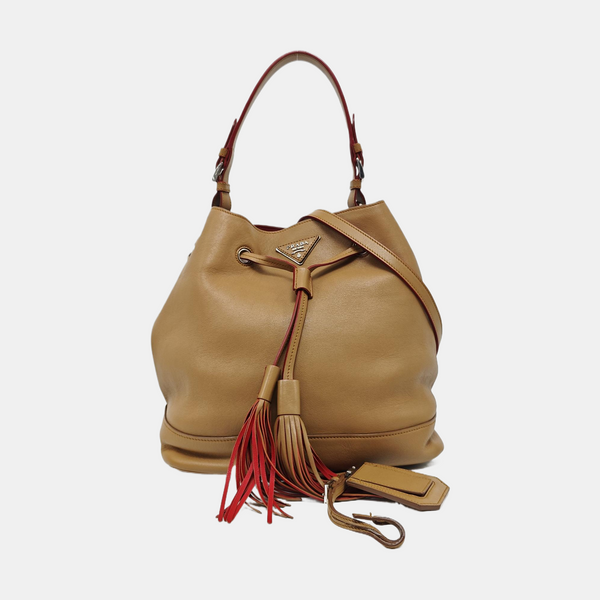 Calfskin Bucket Bag Brown