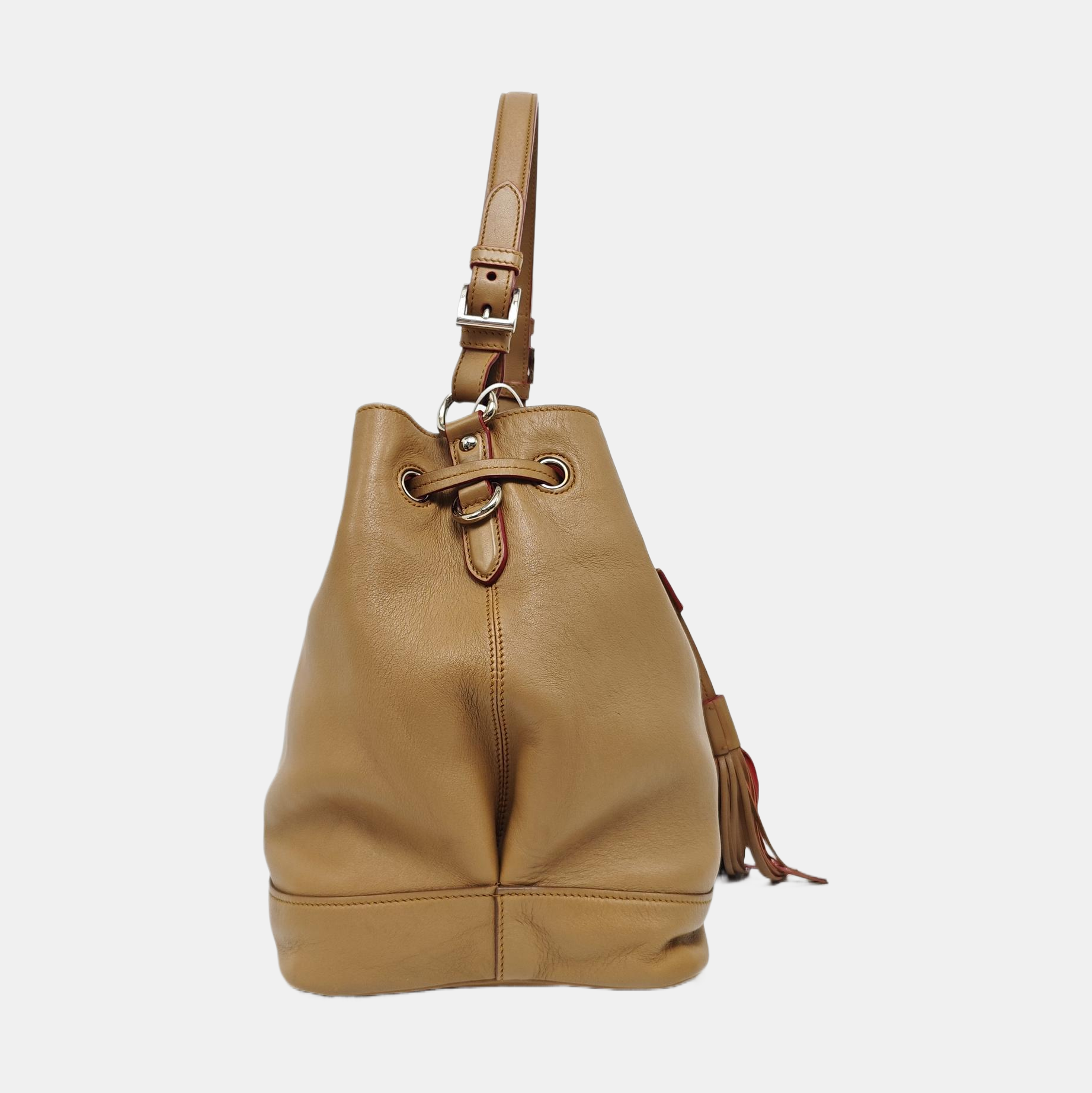 Calfskin Bucket Bag Brown