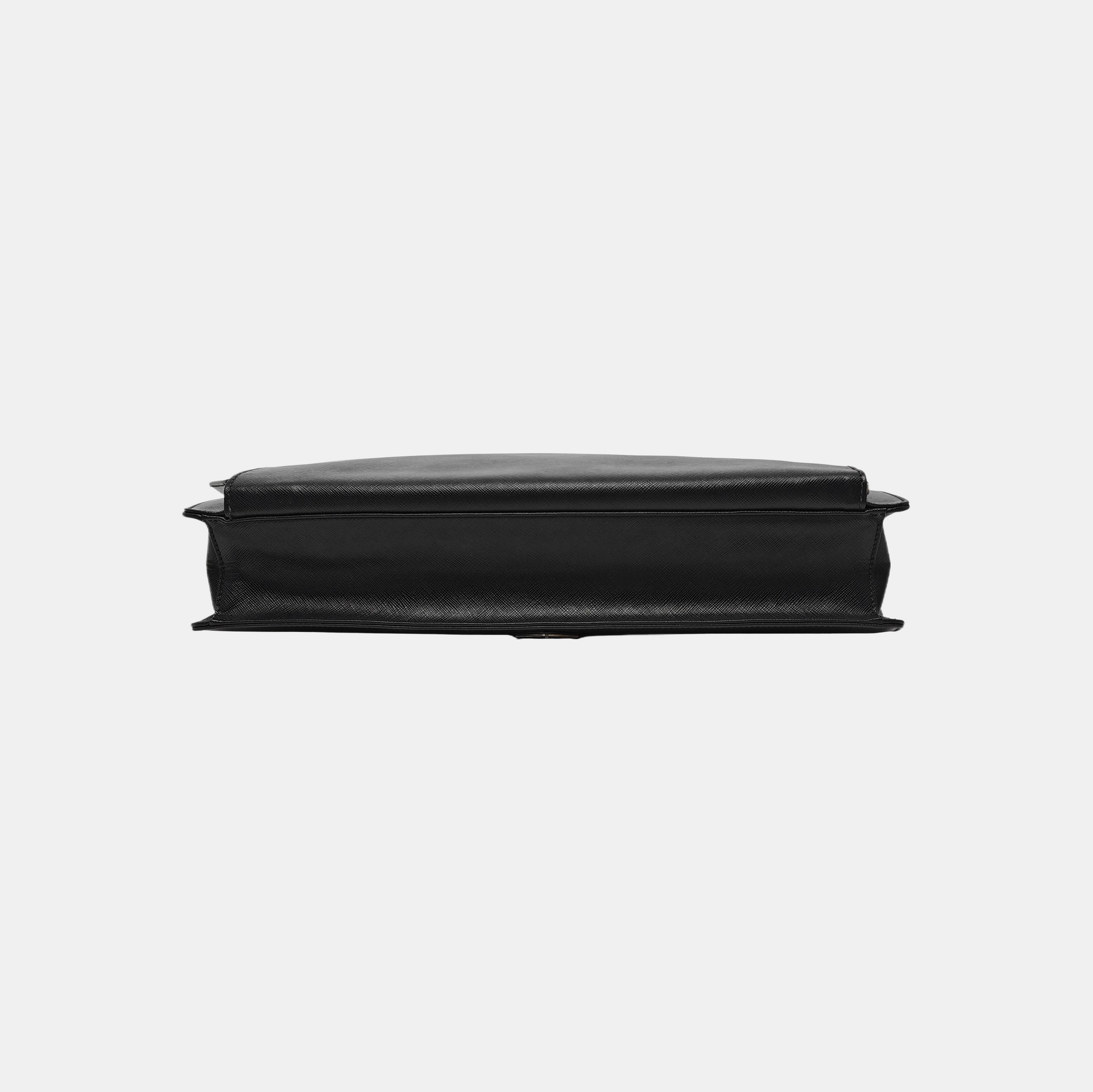 Saffiano Calfskin Top Handle Bag Black