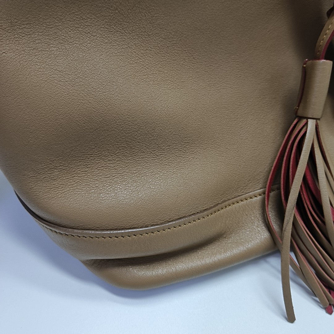 Calfskin Bucket Bag Brown