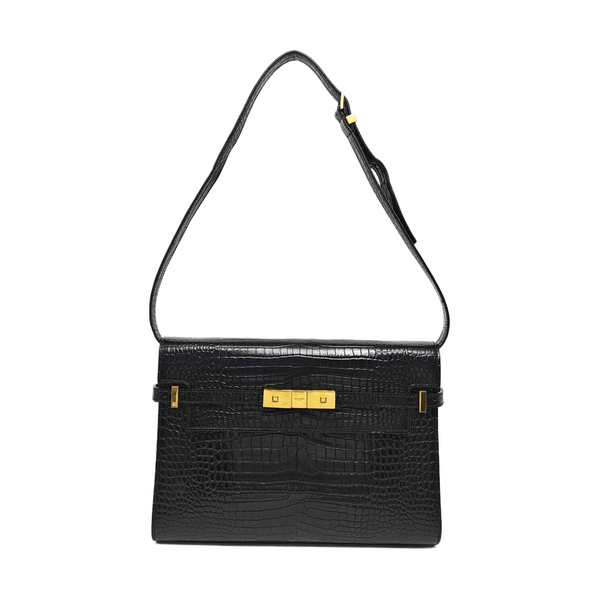 MANHATTAN Medium Calfskin Black