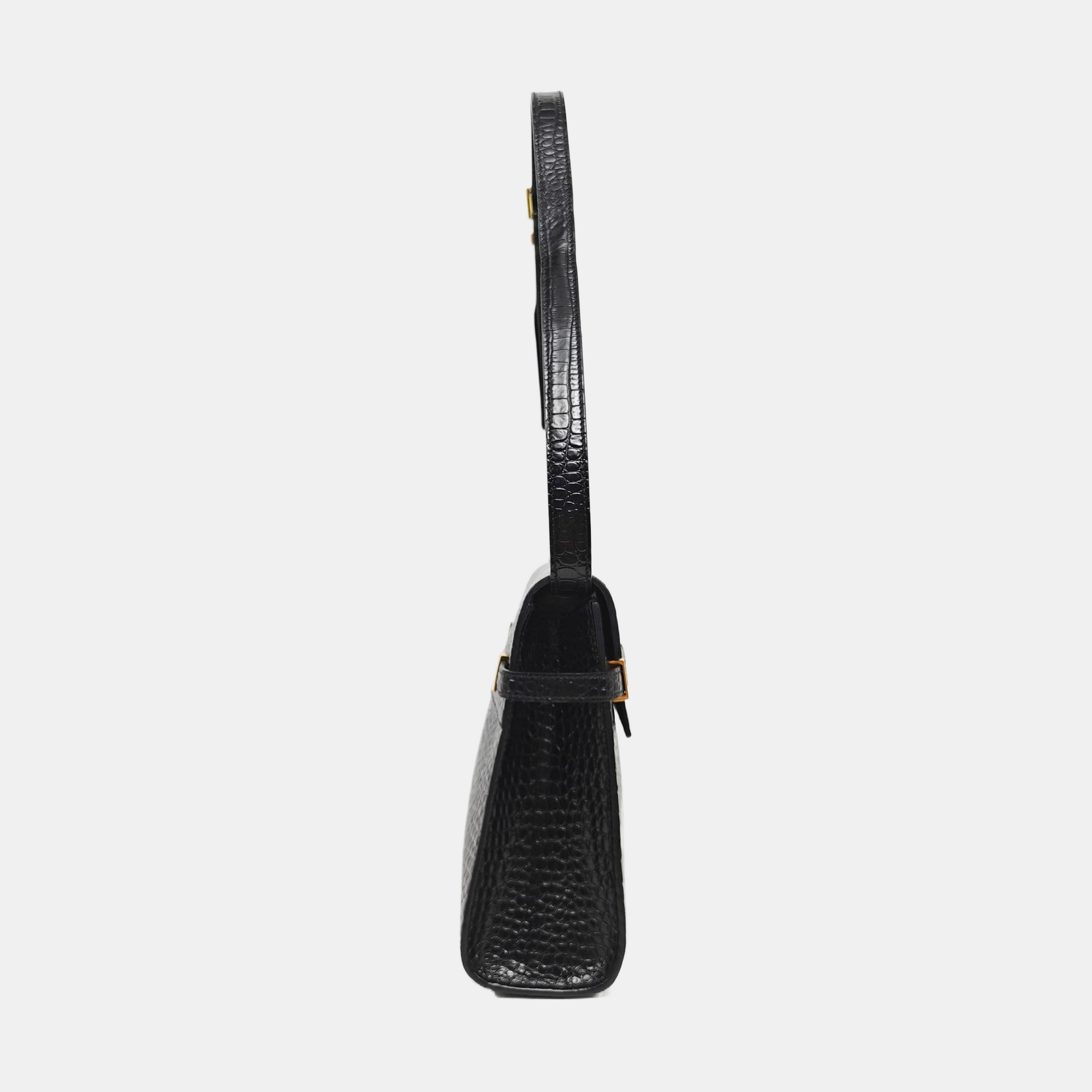 MANHATTAN Medium Calfskin Black