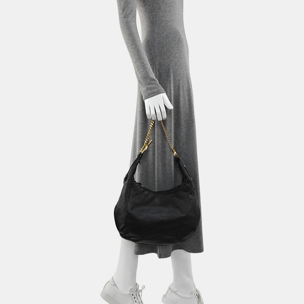 Calfskin Shoulder Bag Black