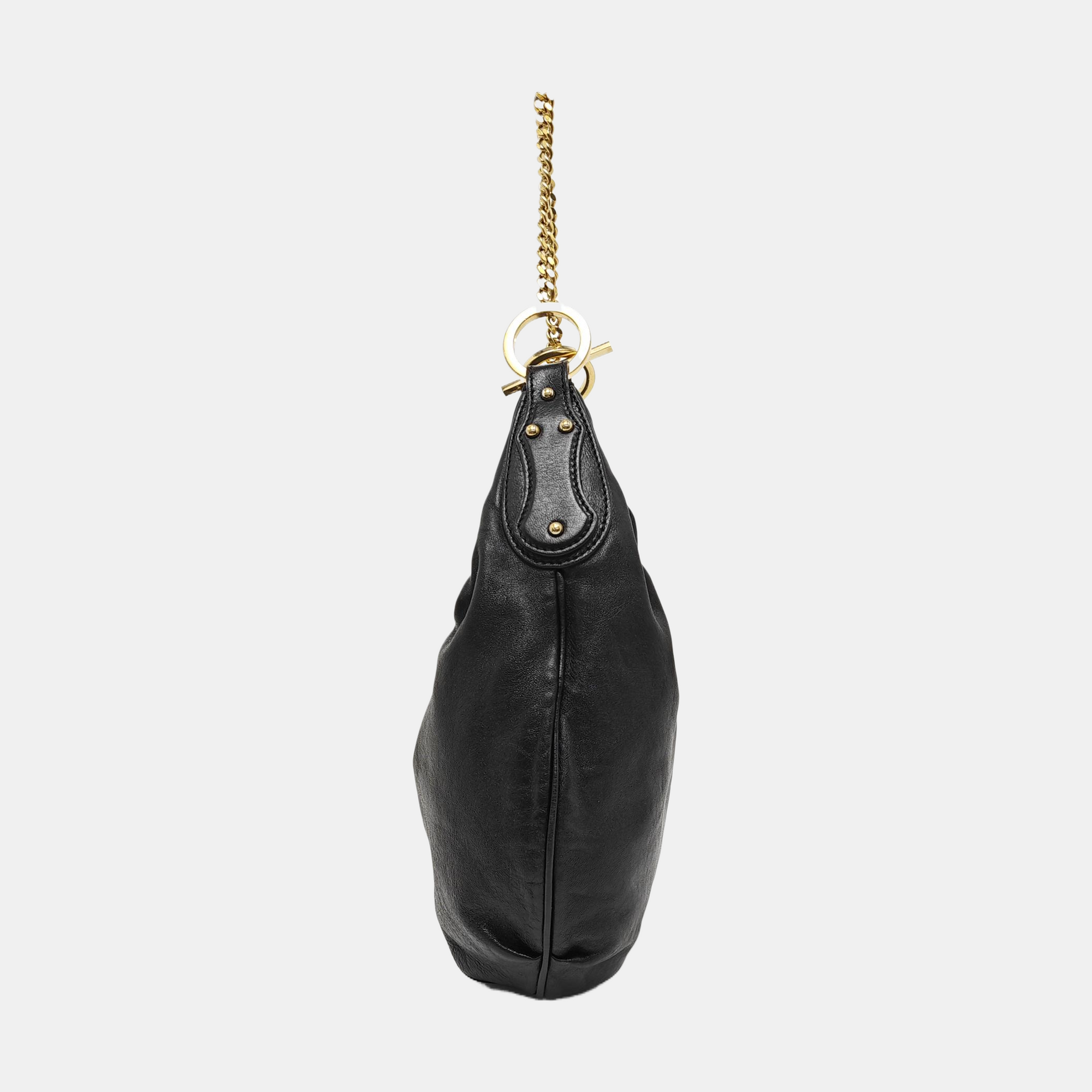 Calfskin Shoulder Bag Black