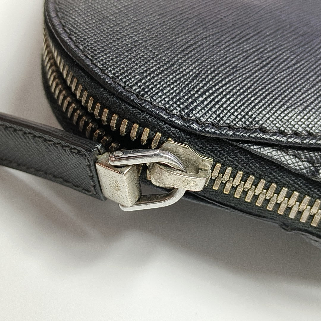 Saffiano Calfskin Top Handle Bag Black