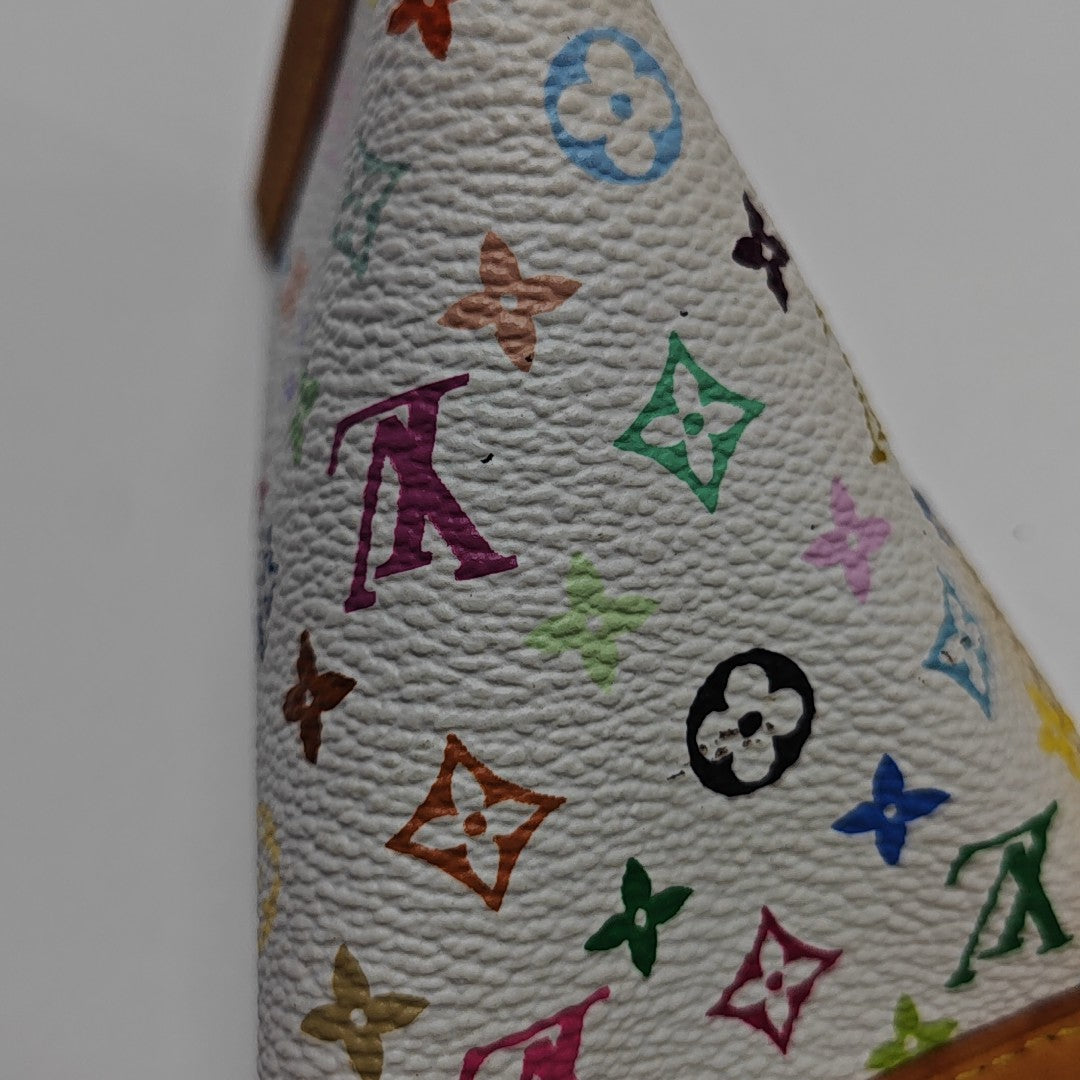 Monogram Coated Canvas Coin Purse White