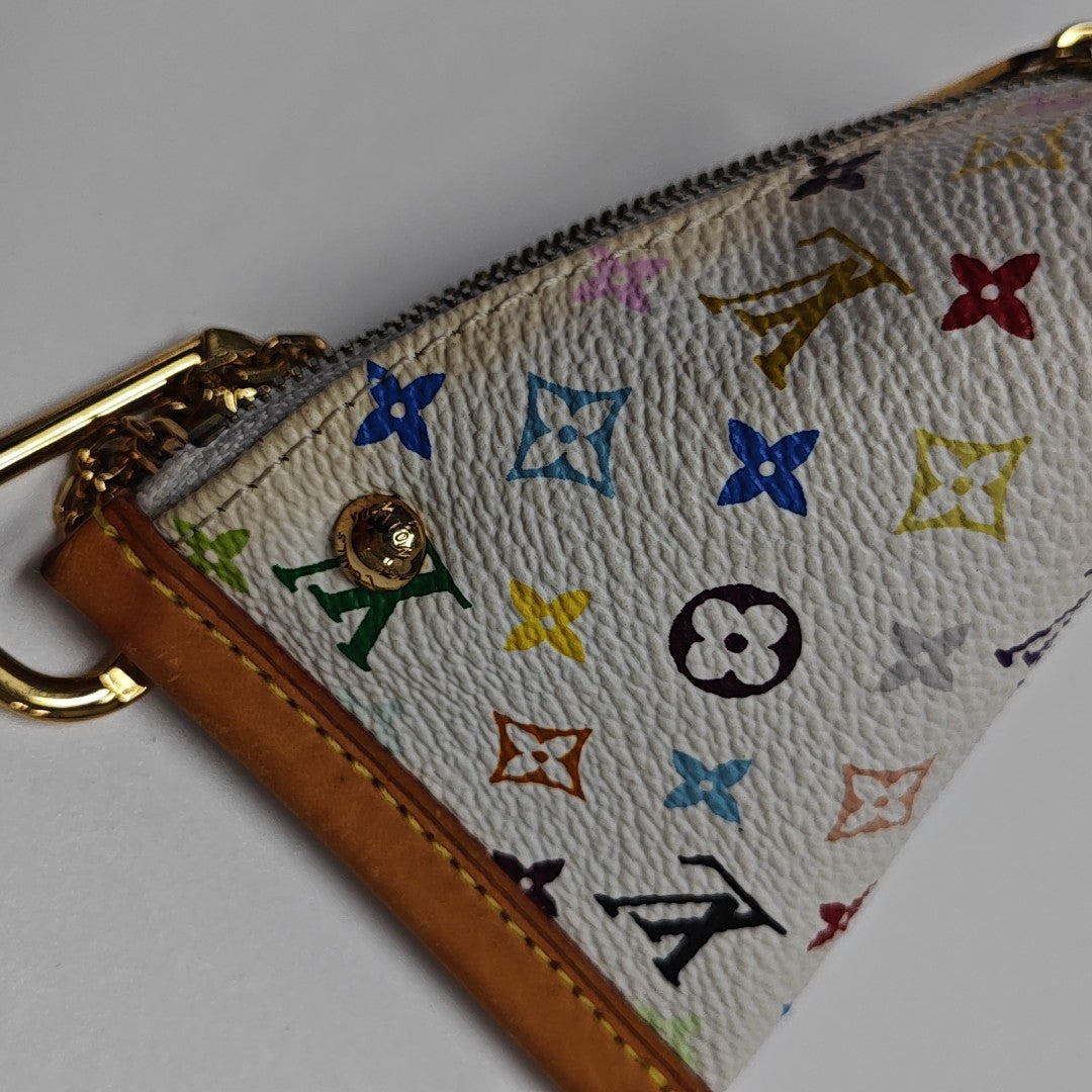Monogram Coated Canvas Coin Purse White