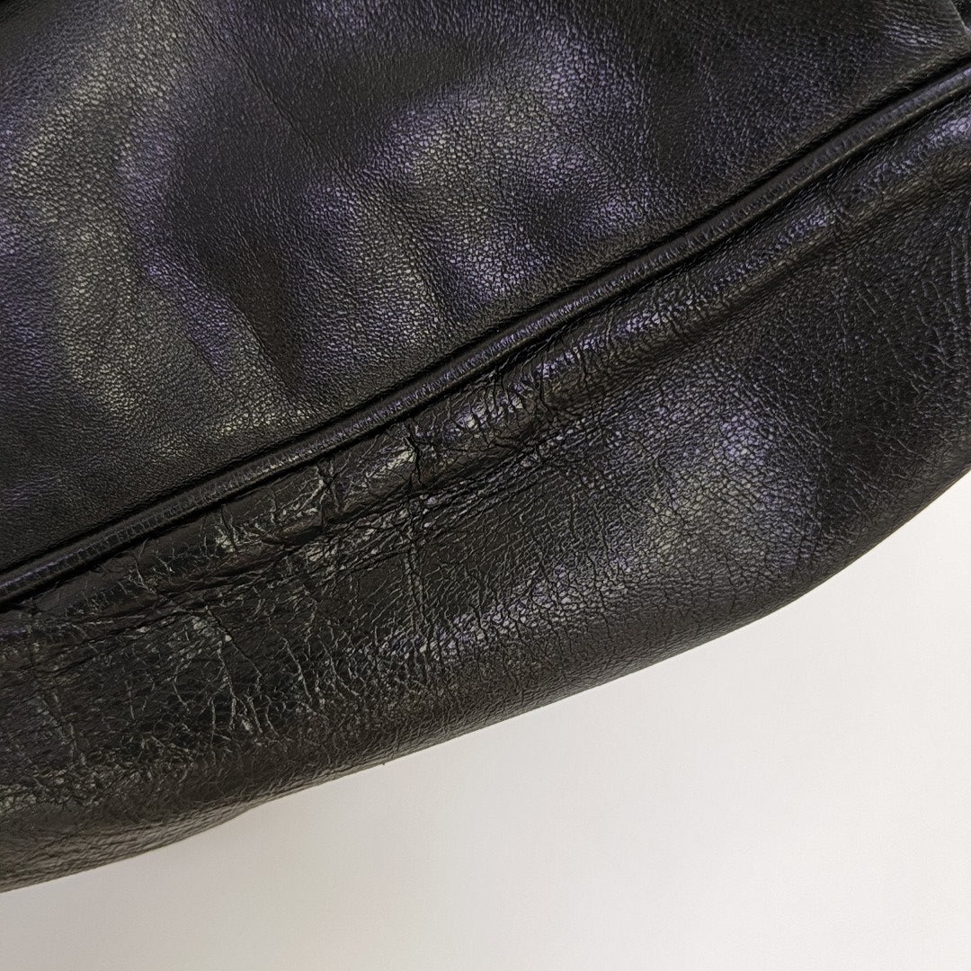 Calfskin Shoulder Bag Black