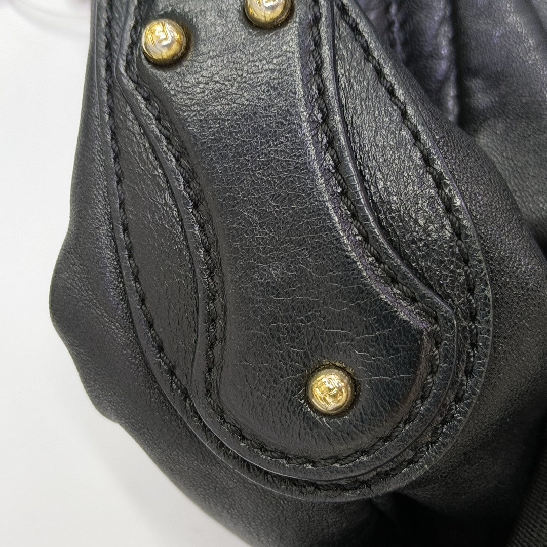 Calfskin Shoulder Bag Black