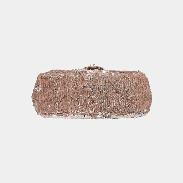 CLASSIC FLAP Mini Sequins Pink