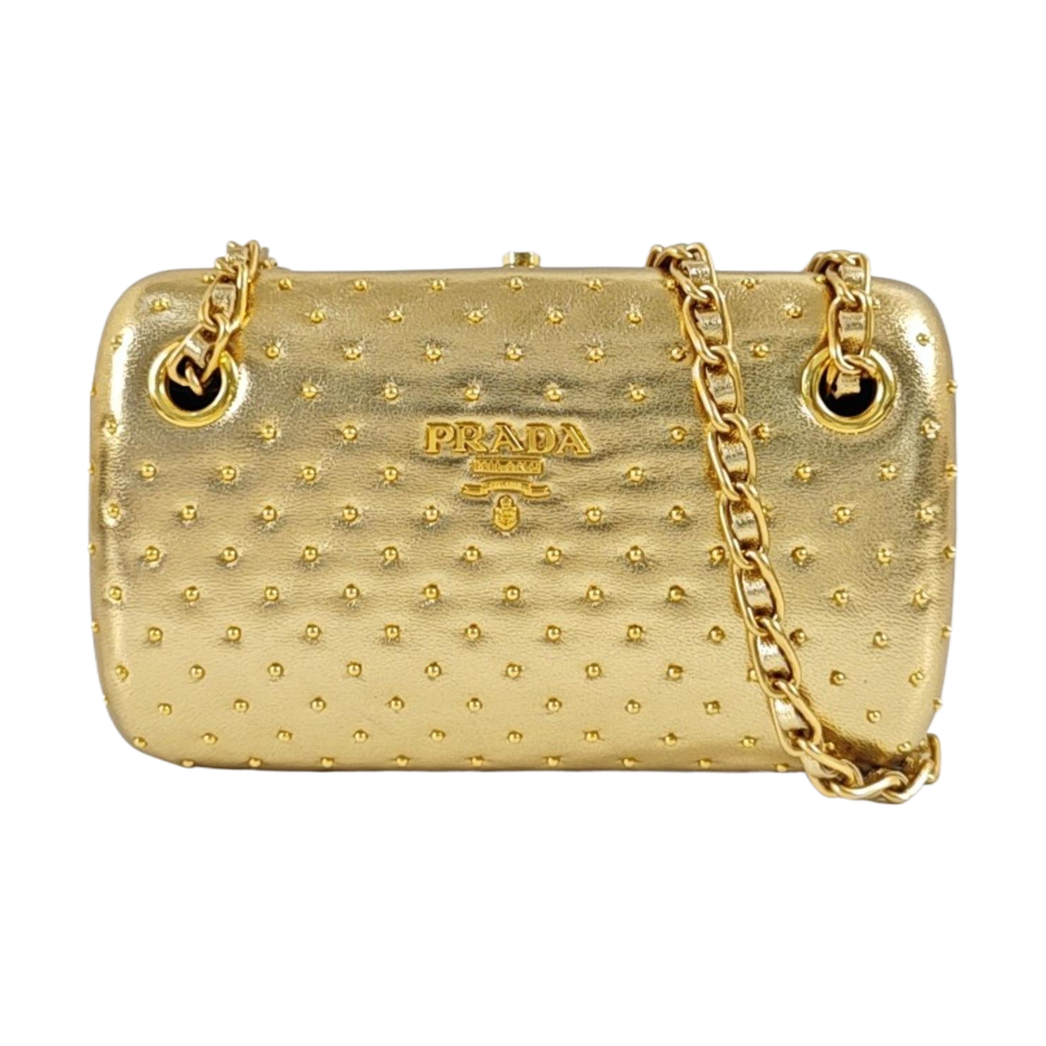 Calfskin Shoulder Bag Gold