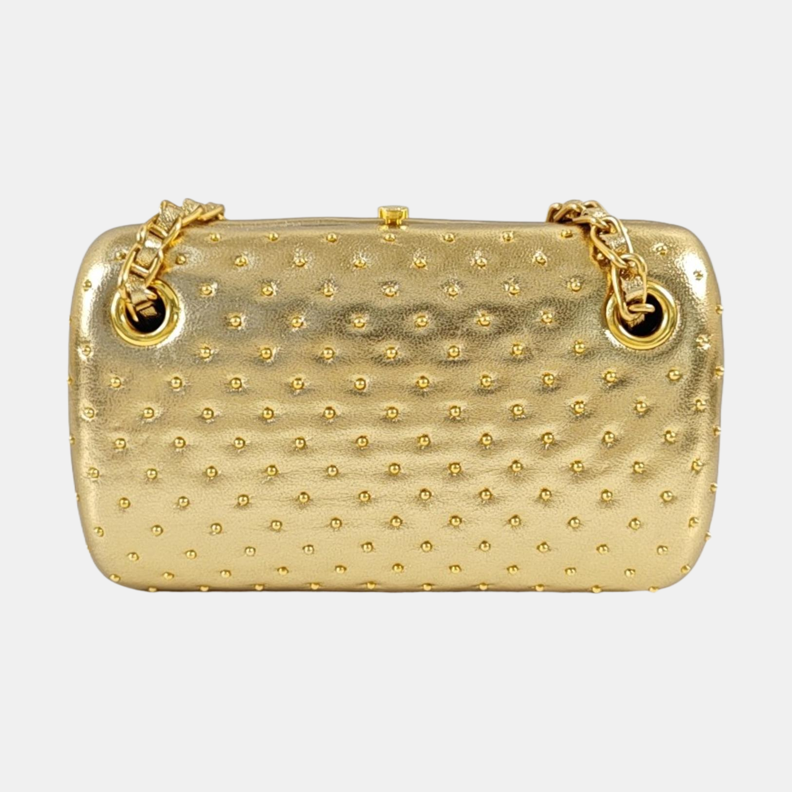Calfskin Shoulder Bag Gold