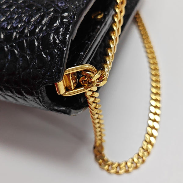 CASSANDRA Medium Calfskin Black