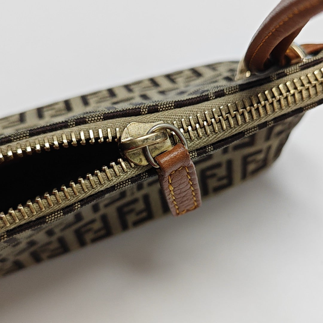 Canvas Top Handle Bag Brown