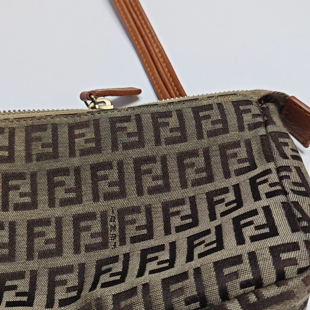 Canvas Top Handle Bag Brown