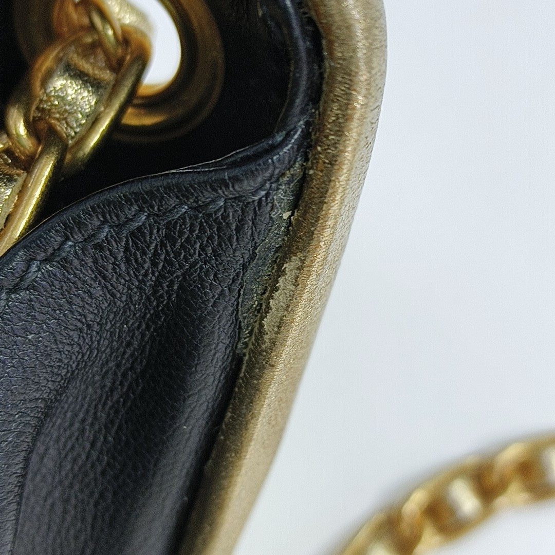 Calfskin Shoulder Bag Gold