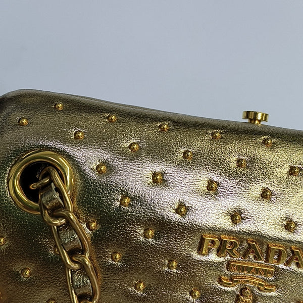 Calfskin Shoulder Bag Gold