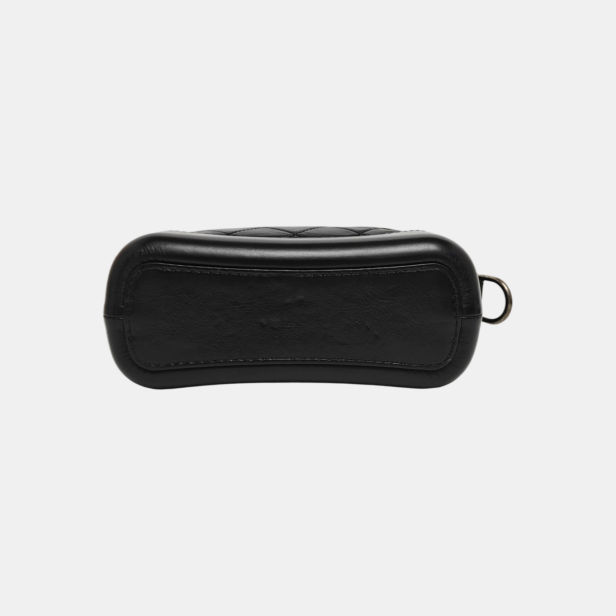 GABRIELLE Small Quilted Vintage Calf Black