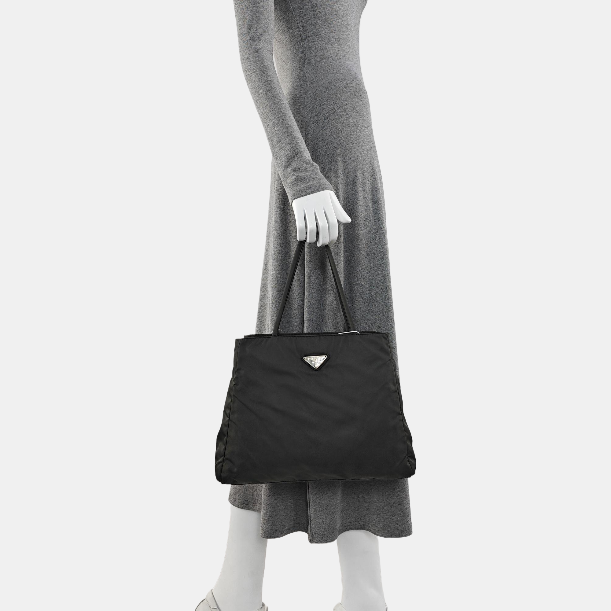 Nylon Top Handle Bag Green