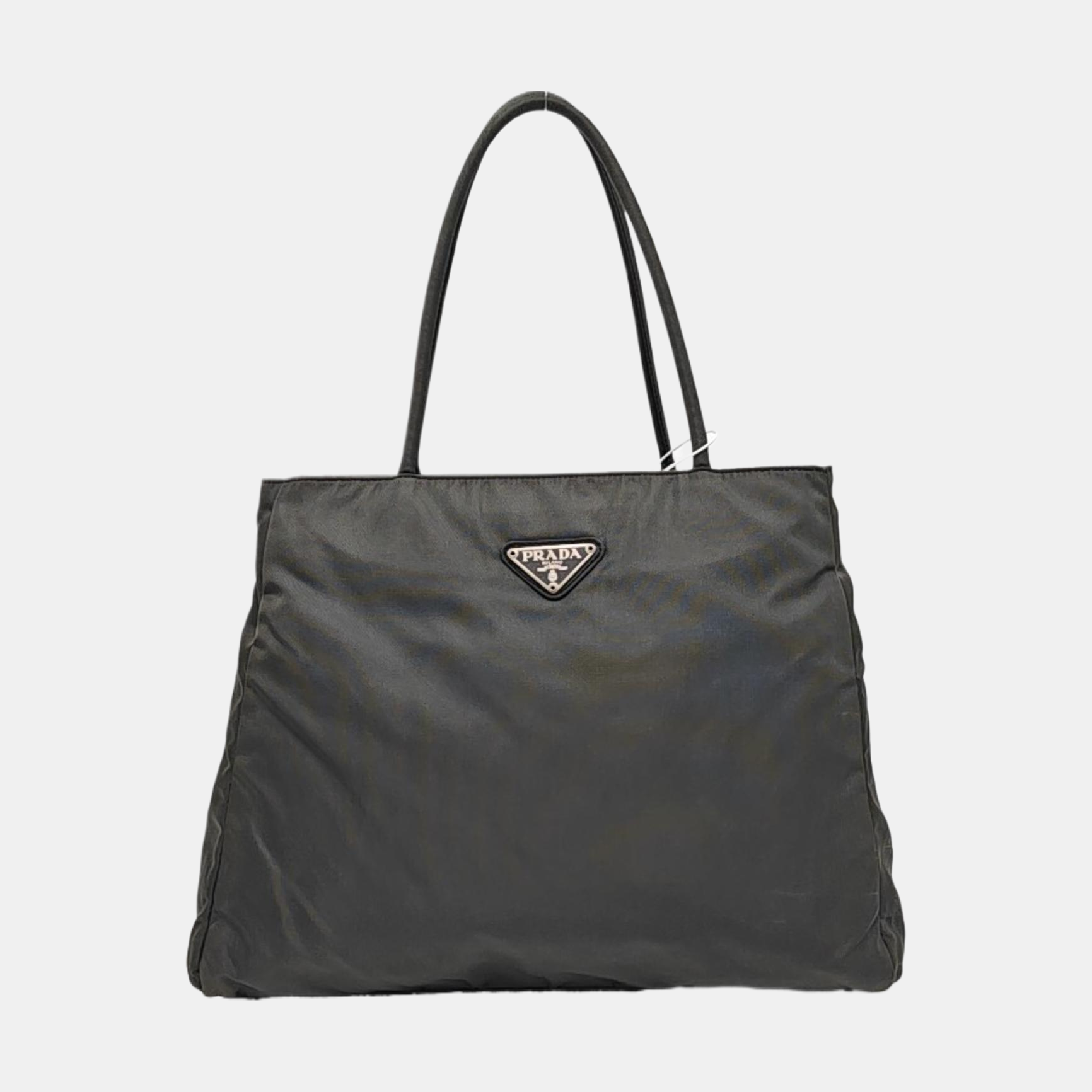 Nylon Top Handle Bag Green