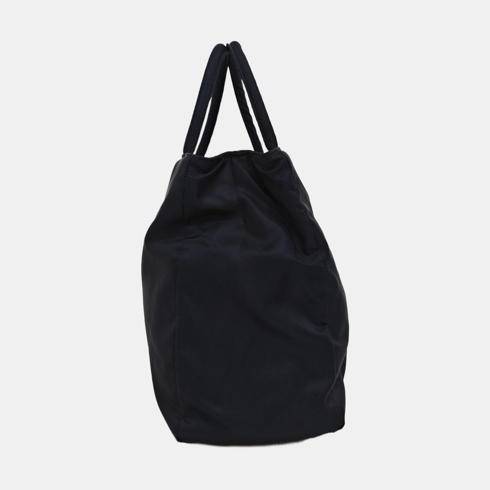 Nylon Top Handle Bag Black