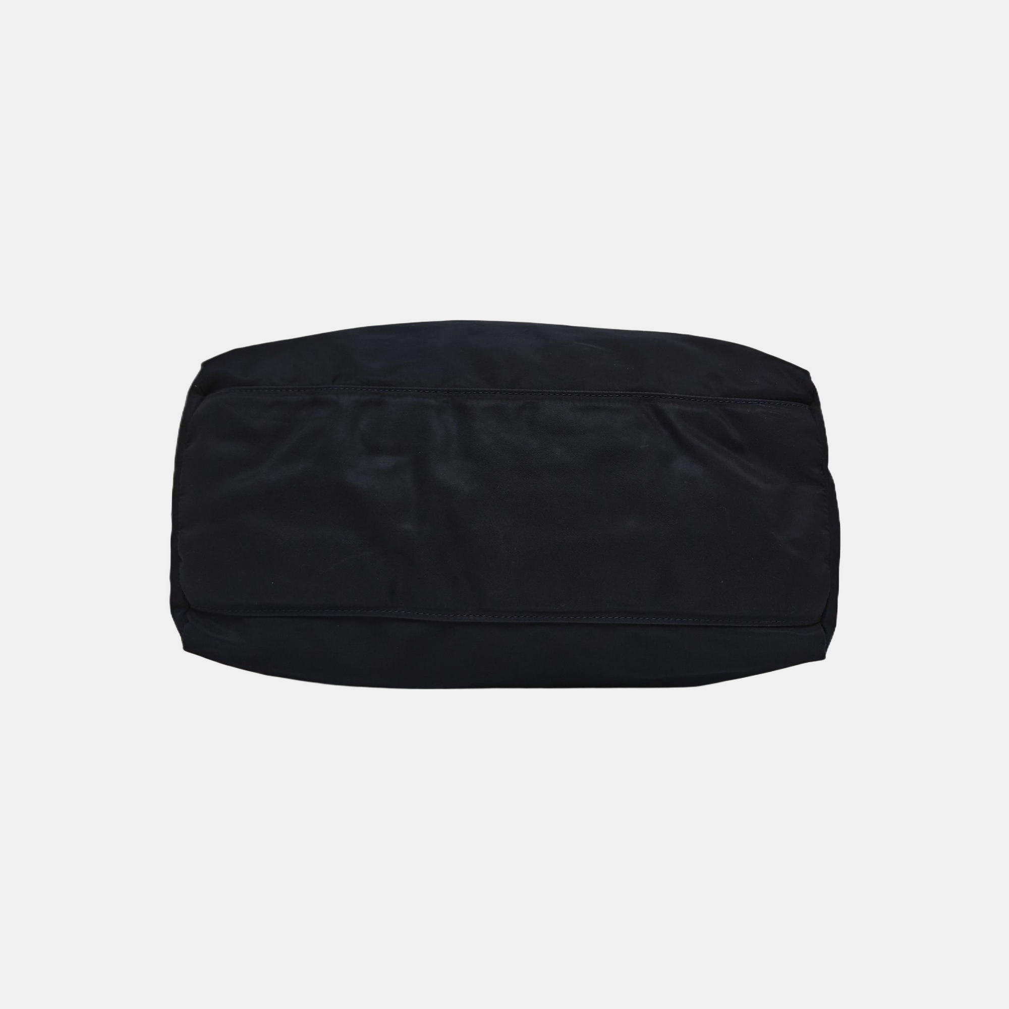 Nylon Top Handle Bag Black
