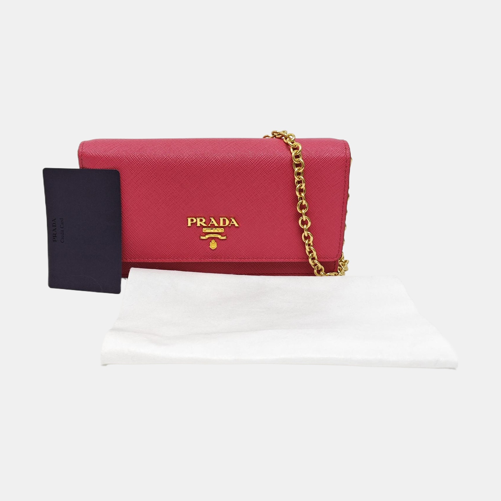 Saffiano Calfskin Shoulder Bag Red