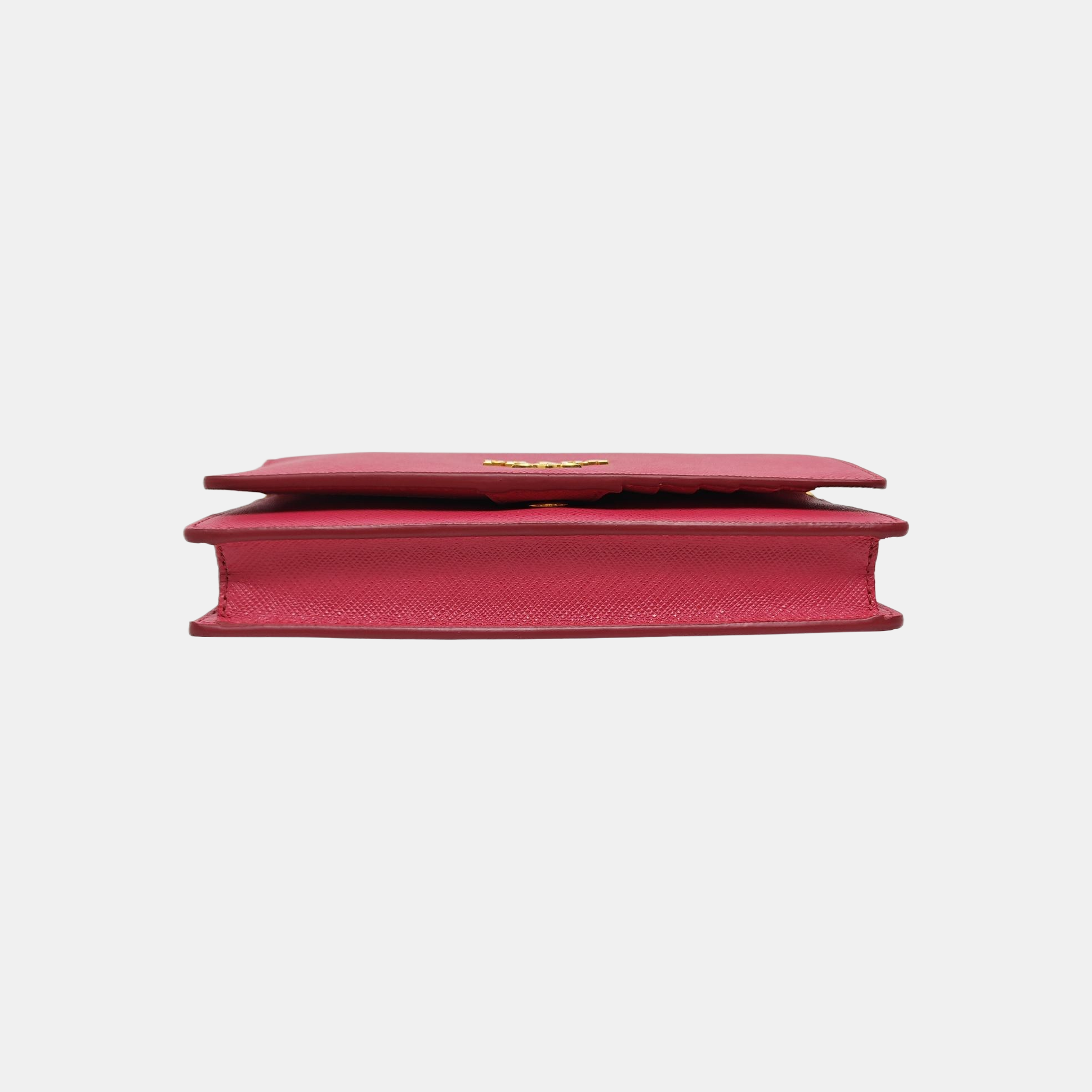 Saffiano Calfskin Shoulder Bag Red