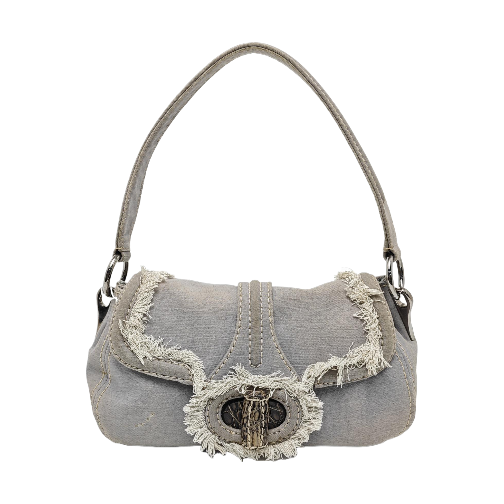 Canvas Top Handle Bag Blue