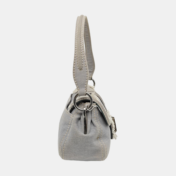 Canvas Top Handle Bag Blue