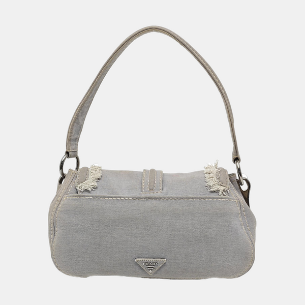 Canvas Top Handle Bag Blue