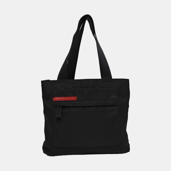 Nylon Top Handle Bag Black