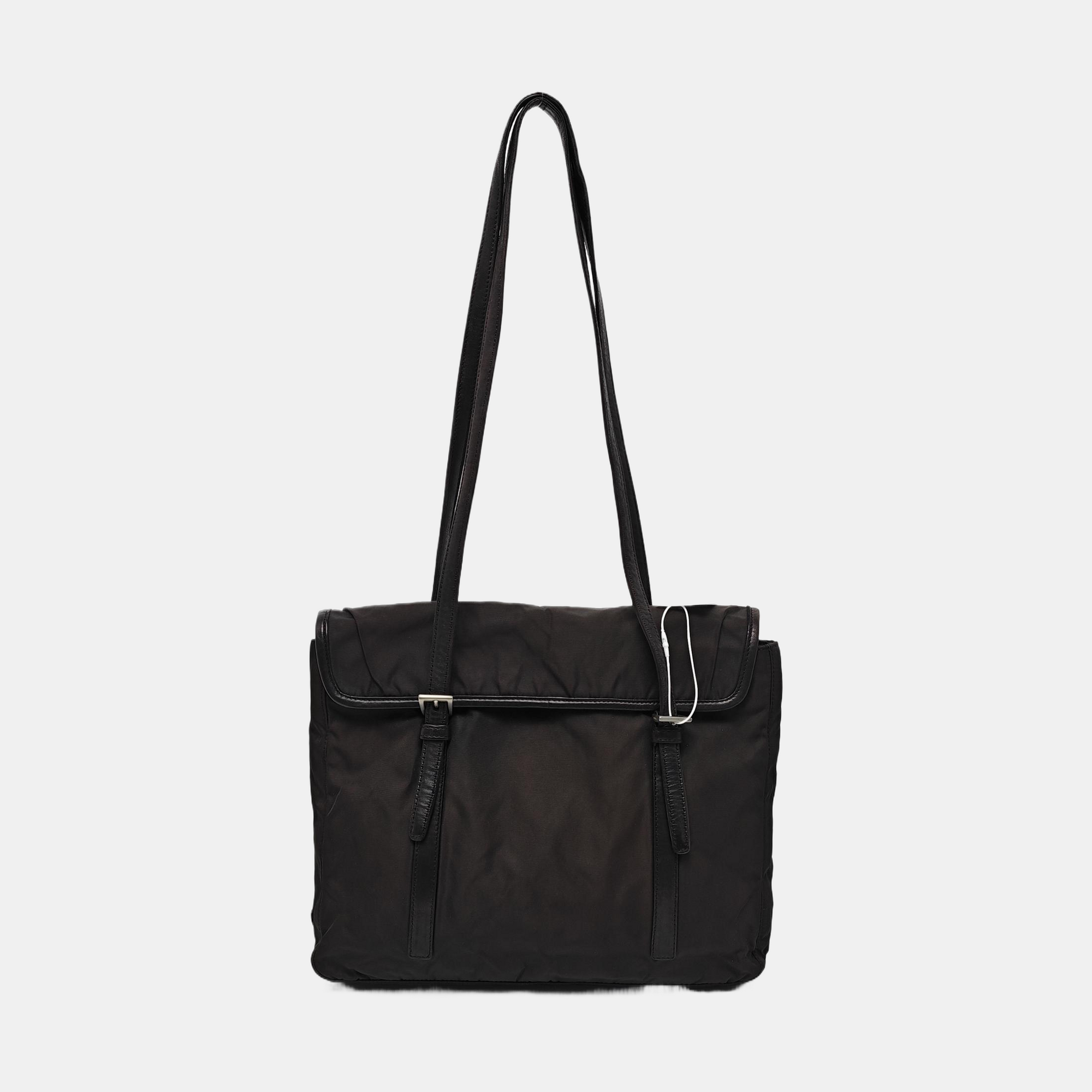 Nylon Tote Bag Brown