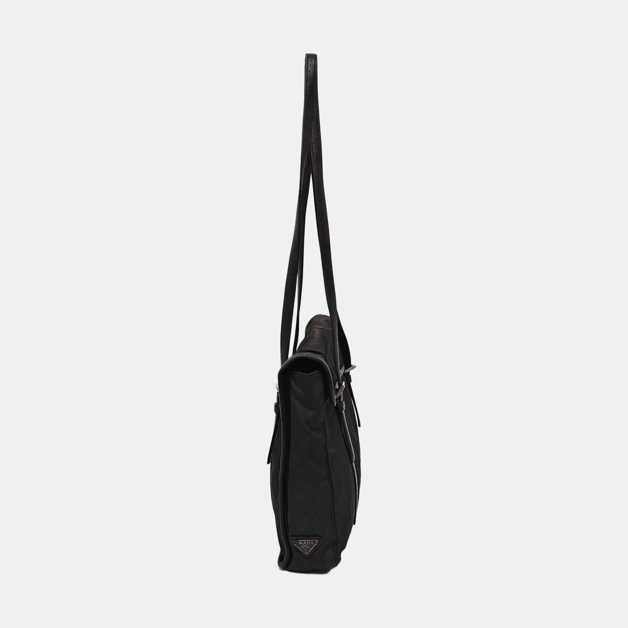 Nylon Tote Bag Brown