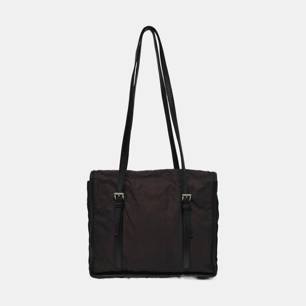 Nylon Tote Bag Brown
