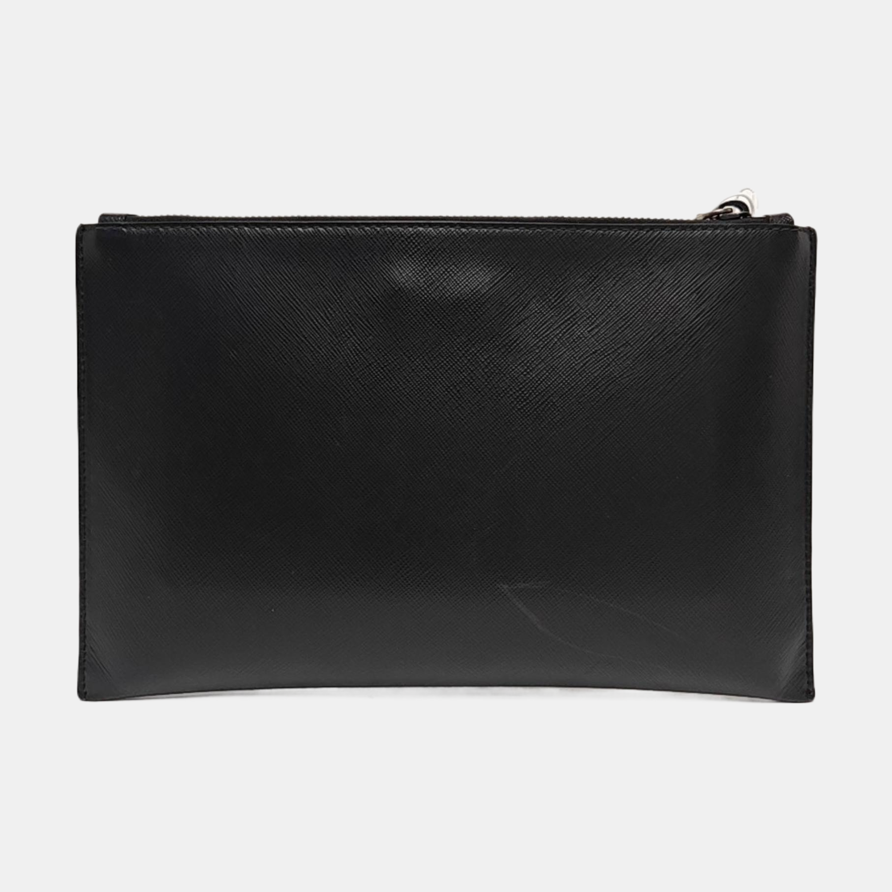 Saffiano Calfskin Clutch Black