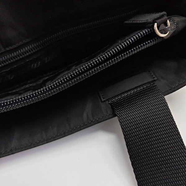 Nylon Top Handle Bag Black