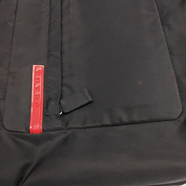 Nylon Top Handle Bag Black