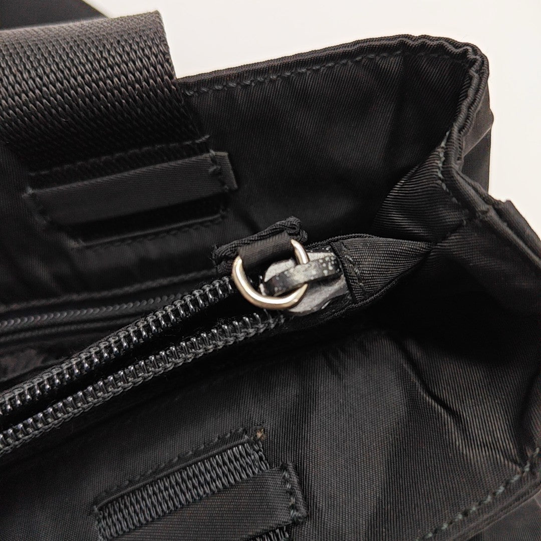 Nylon Top Handle Bag Black