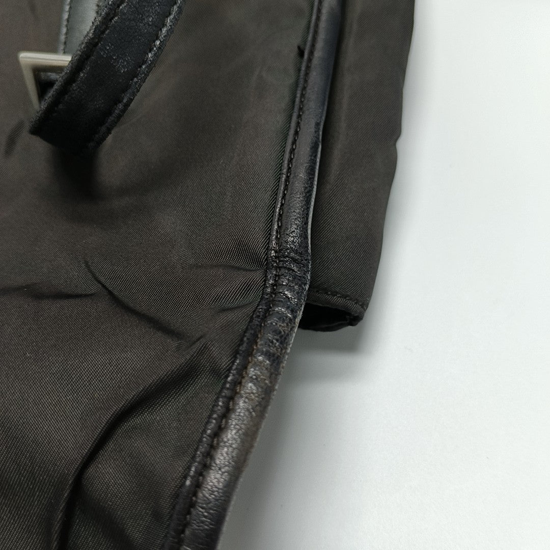 Nylon Tote Bag Brown