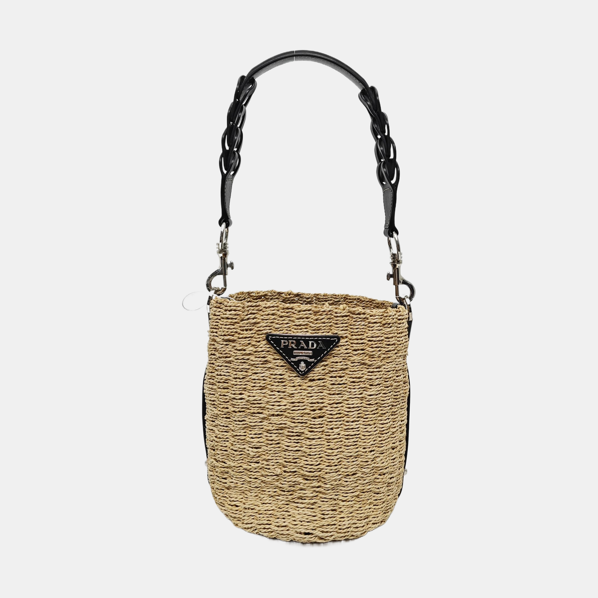 Straw Shoulder Bag Beige