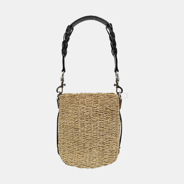 Straw Shoulder Bag Beige