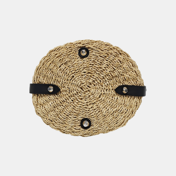 Straw Shoulder Bag Beige