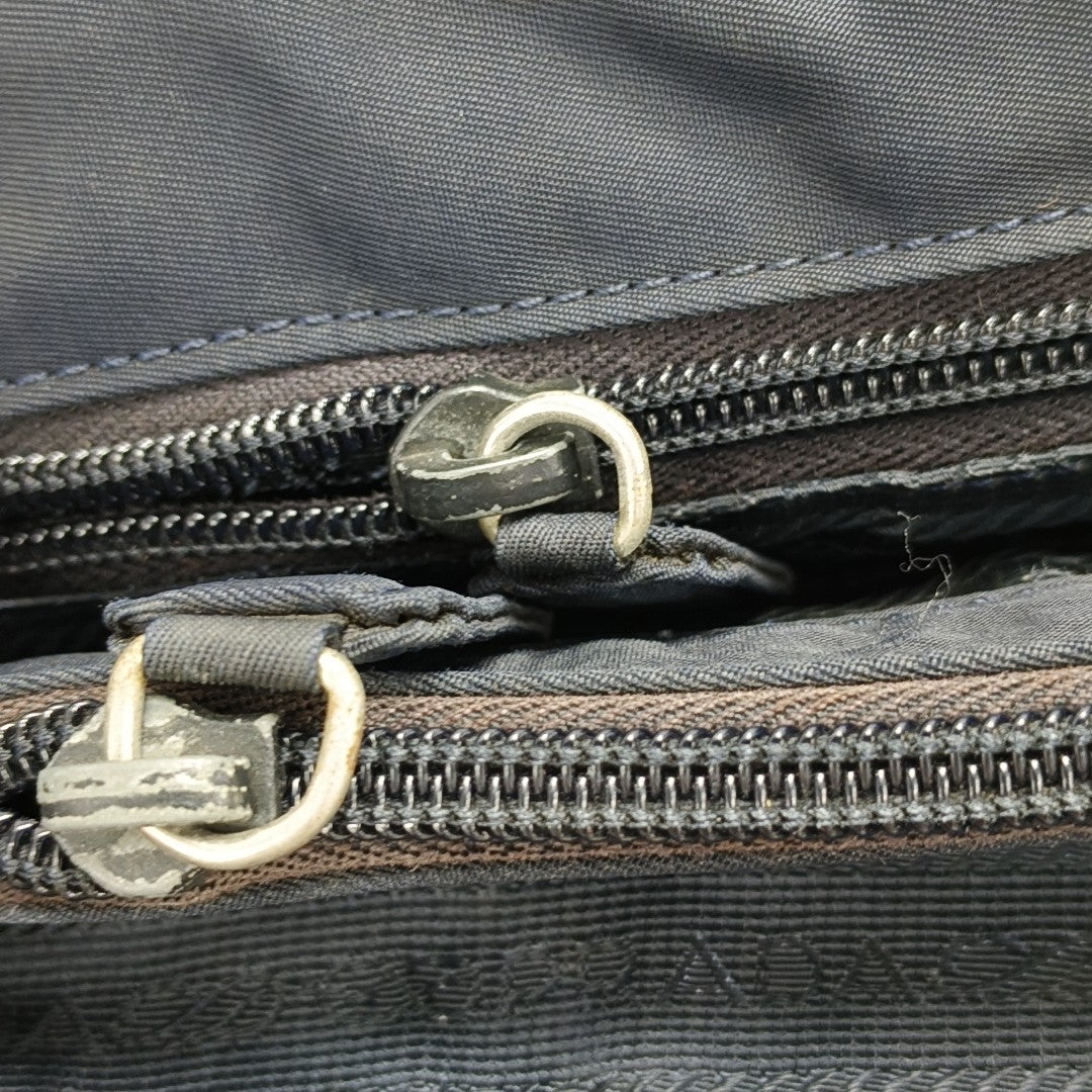 Nylon Top Handle Bag Black