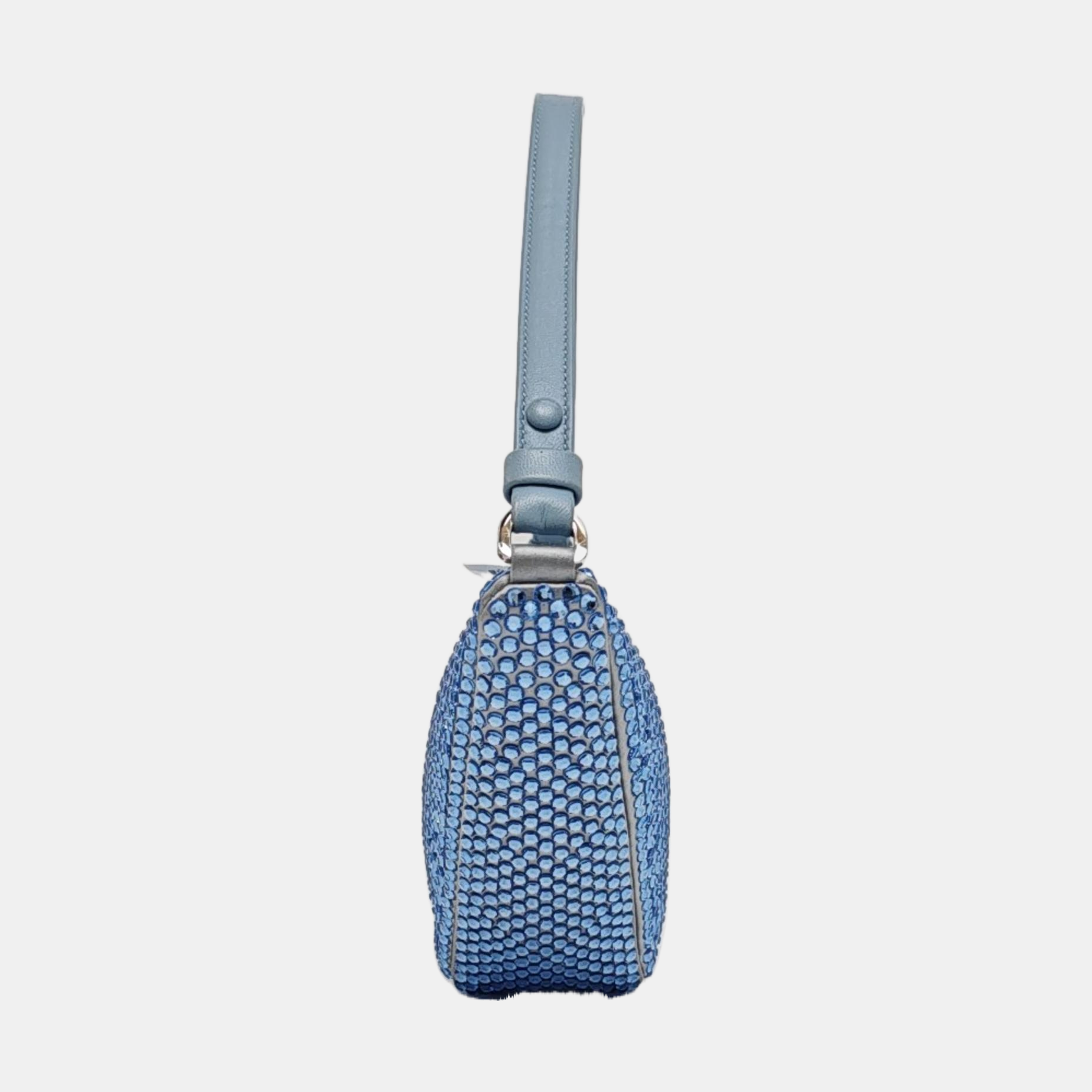 Crystal Top Handle Bag Blue