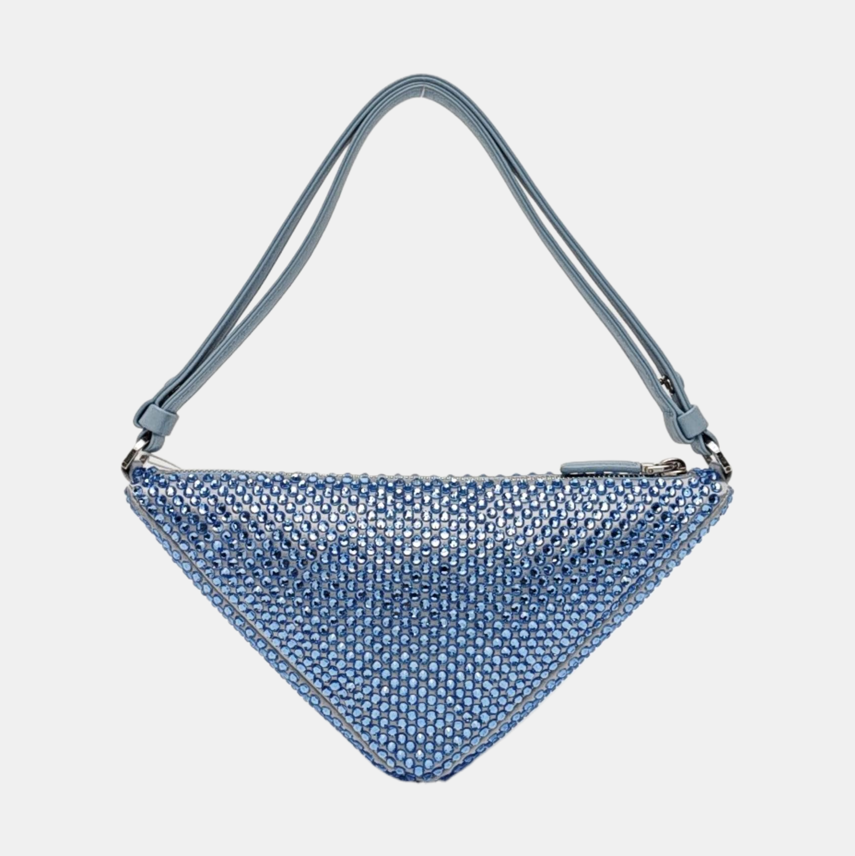 Crystal Top Handle Bag Blue