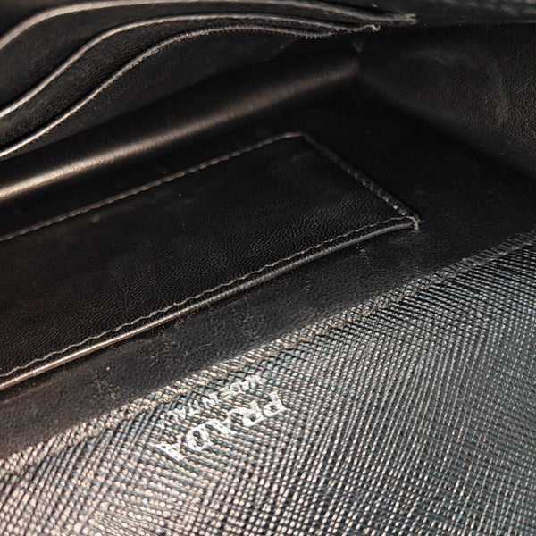 Saffiano Calfskin Shoulder Bag Mini Black