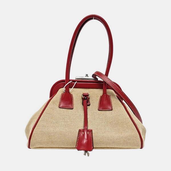 Canvas Shoulder Bag Beige