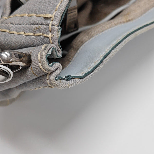 Canvas Top Handle Bag Blue